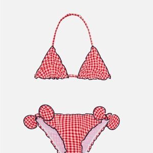 MC2 Saint Barth Red and White Gingham Bikini